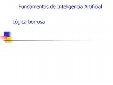 Fundamentos de Inteligencia Artificial