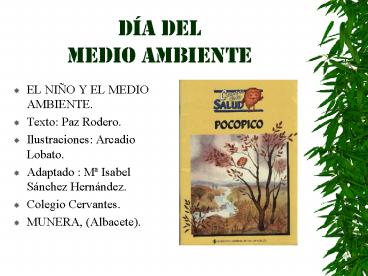 DA DEL MEDIO AMBIENTE