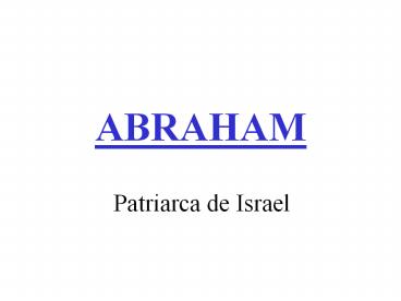 ABRAHAM
