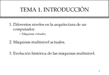 TEMA 1' INTRODUCCIN