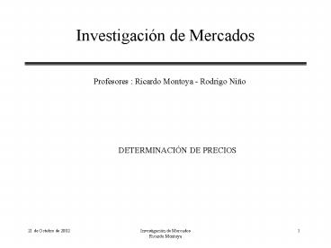 Investigacin de Mercados