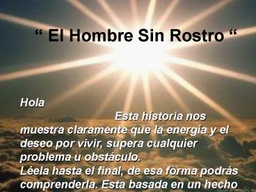 El Hombre Sin Rostro