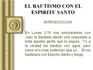 EL BAUTISMO CON EL ESPIRITU SANTO