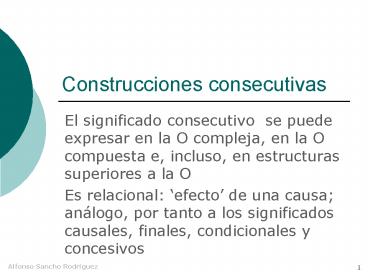 Construcciones consecutivas