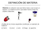 DEFINICIN DE MATERIA