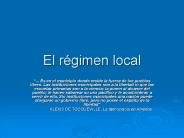 El rgimen local