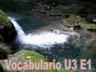 Vocabulario U3 E1