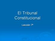El Tribunal Constitucional