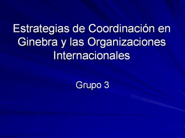 Estrategias de Coordinaci