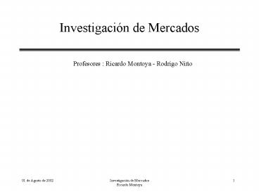 Investigacin de Mercados