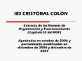 IES CRISTBAL COLN PowerPoint PPT Presentation