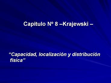 Captulo N 8 Krajewski