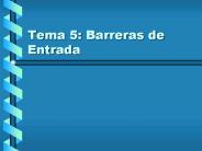 Tema 5: Barreras de Entrada