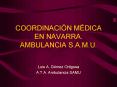 COORDINACIN MDICA EN NAVARRA' AMBULANCIA S'A'M'U' PowerPoint PPT Presentation