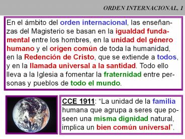 ORDEN INTERNACIONAL, 1