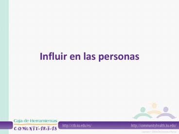 Influir en las personas