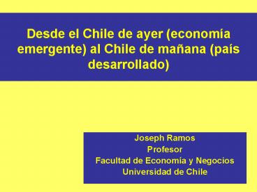 Desde el Chile de ayer (econom