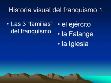 Historia visual del franquismo 1
