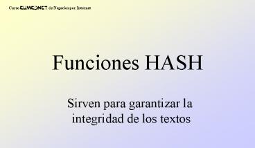 Funciones HASH