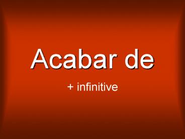 Acabar de