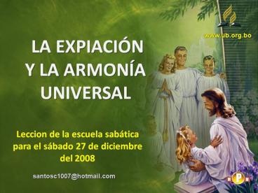 LA EXPIACIN Y LA ARMONA UNIVERSAL