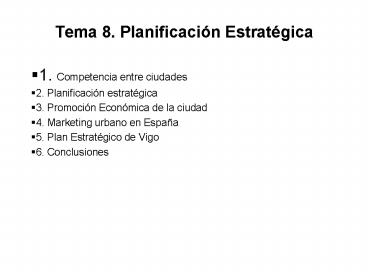 Tema 8' Planificacin Estratgica