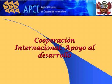 Cooperacin Internacional: Apoyo al desarrollo