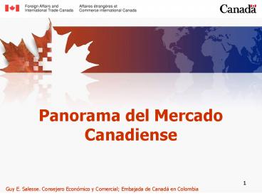 Panorama del Mercado Canadiense