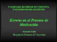 Errores en el Proceso de Medicacin PowerPoint PPT Presentation