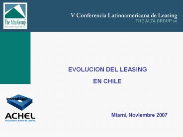 EVOLUCION DEL LEASING