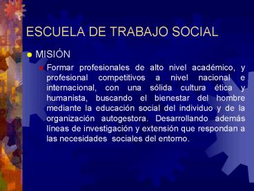 ESCUELA DE TRABAJO SOCIAL