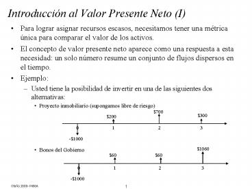 Introduccin al Valor Presente Neto I