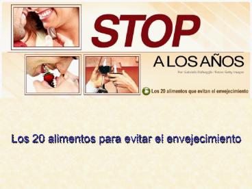 Los 20 alimentos para evitar el envejecimiento