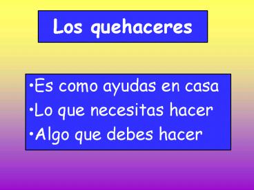 Los quehaceres