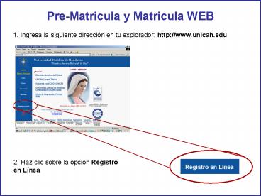 PreMatricula y Matricula WEB
