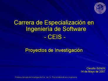 Carrera de Especializacin en Ingeniera de Software