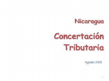 Nicaragua Concertacin Tributaria