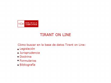 TIRANT ON LINE