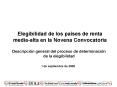 Elegibilidad de los pases de renta mediaalta en la Novena Convocatoria PowerPoint PPT Presentation