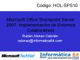 Microsoft Office Sharepoint Server 2007' Implementacin de Entornos Colaborativos PowerPoint PPT Presentation