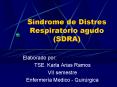 Sndrome de Distres Respiratorio agudo SDRA PowerPoint PPT Presentation
