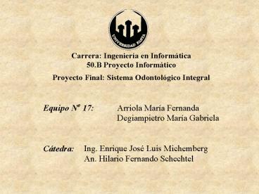 Sistema Odontologico Integral