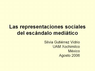 Las representaciones sociales del esc