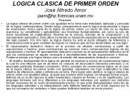 LOGICA CLASICA DE PRIMER ORDEN Jos