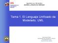 Tema 1. El Lenguaje Unificado de Modelado, UML PowerPoint PPT Presentation