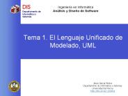 Tema 1. El Lenguaje Unificado de Modelado, UML