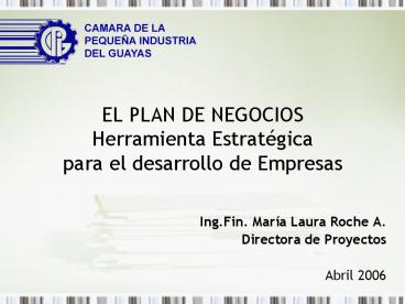 EL PLAN DE NEGOCIOS Herramienta Estrat
