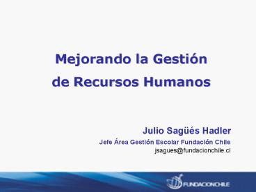 Mejorando la Gestin de Recursos Humanos