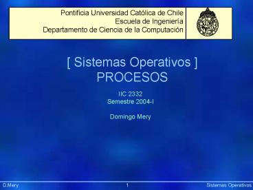 Sistemas Operativos PROCESOS