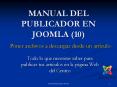 MANUAL DEL PUBLICADOR EN JOOMLA 10 PowerPoint PPT Presentation